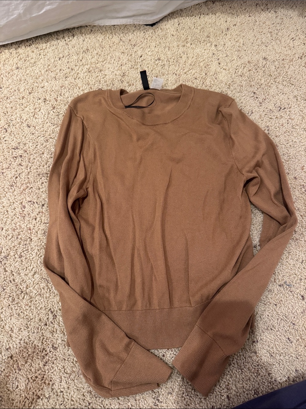 H and m camel sweater